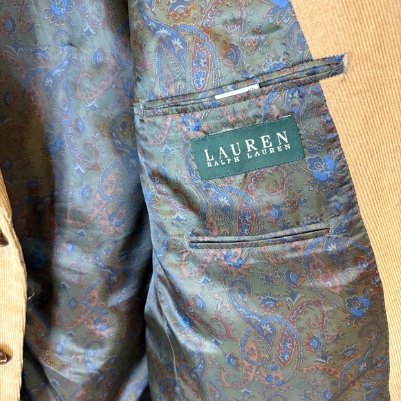 Lauren Ralph Lauren Men’s Corduroy Blazer Jacket Size 46R Single Breast 2 Button - Picture 4 of 6